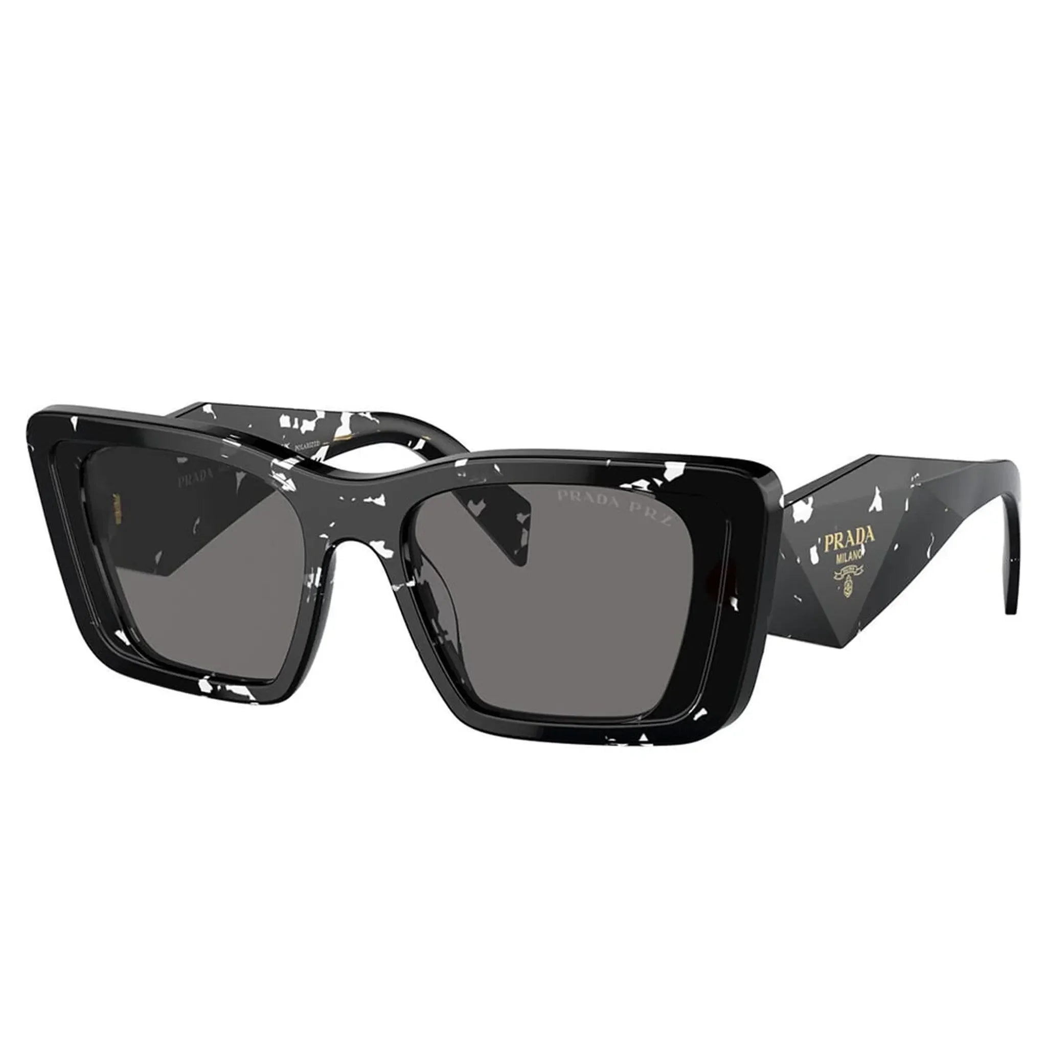 Prada PR 08YS 15S5Z1 Black Crystal Tortoise Polarised Sunglasses