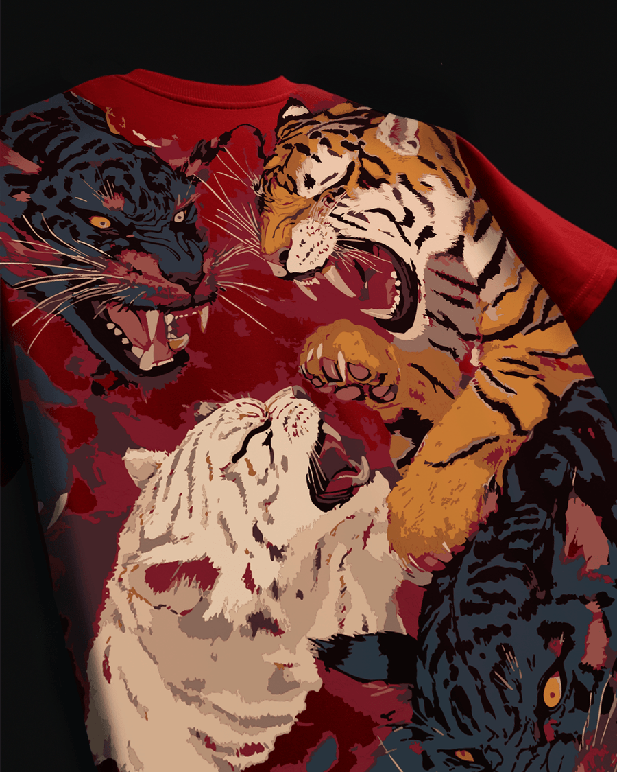 RIVAL ROAR TIGER RED TEE