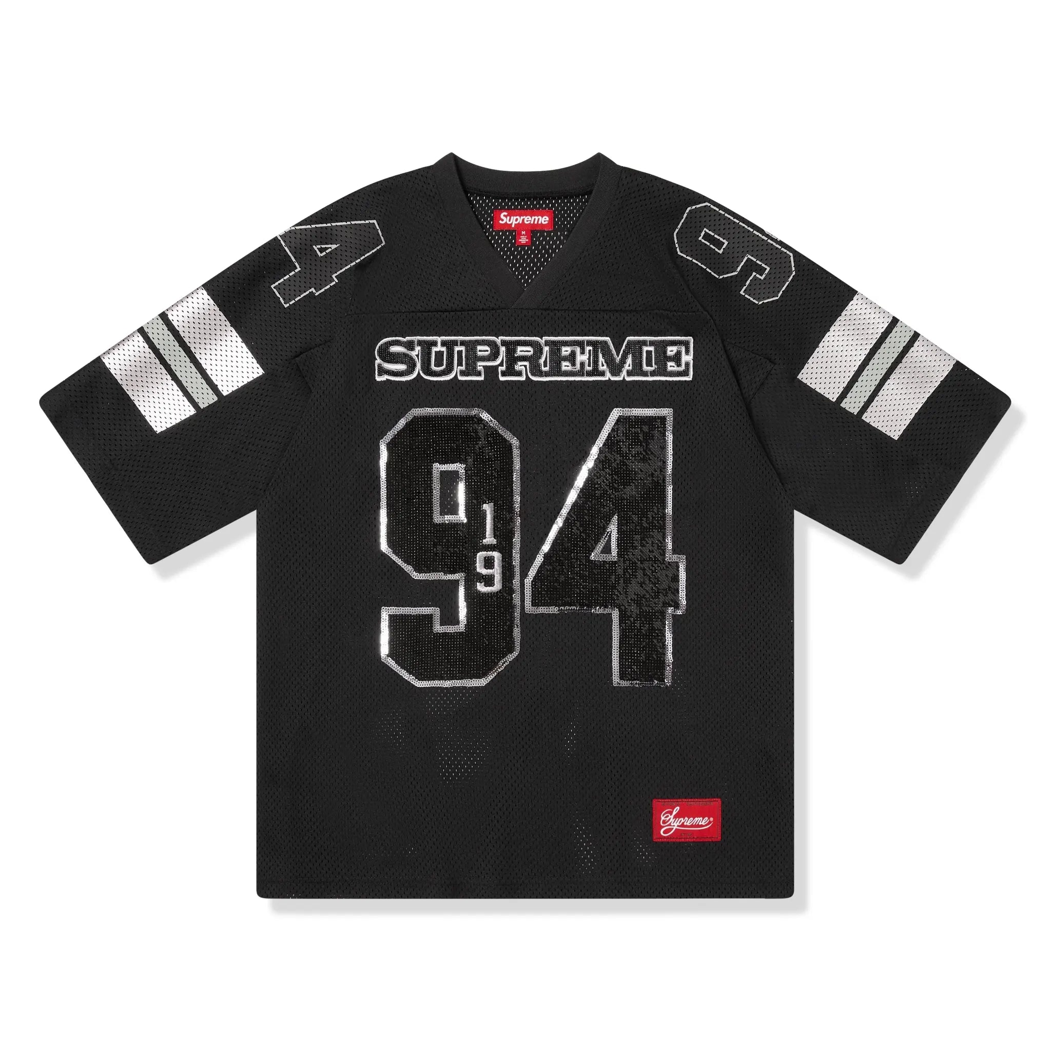 Supreme Sequin Black Football Jersey (FW25)