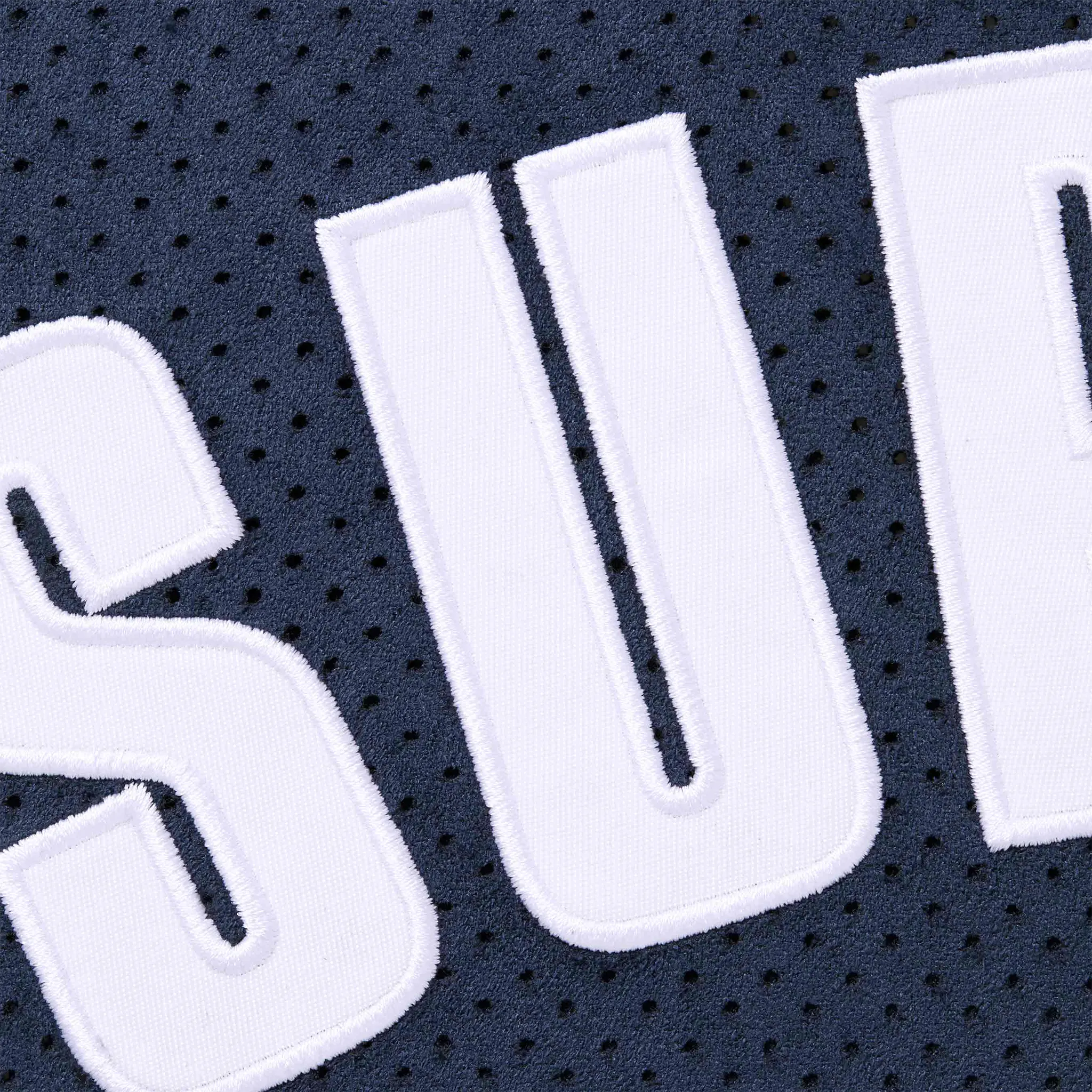 Supreme Ultrasuede Mesh Baseball Navy Blue Jersey
