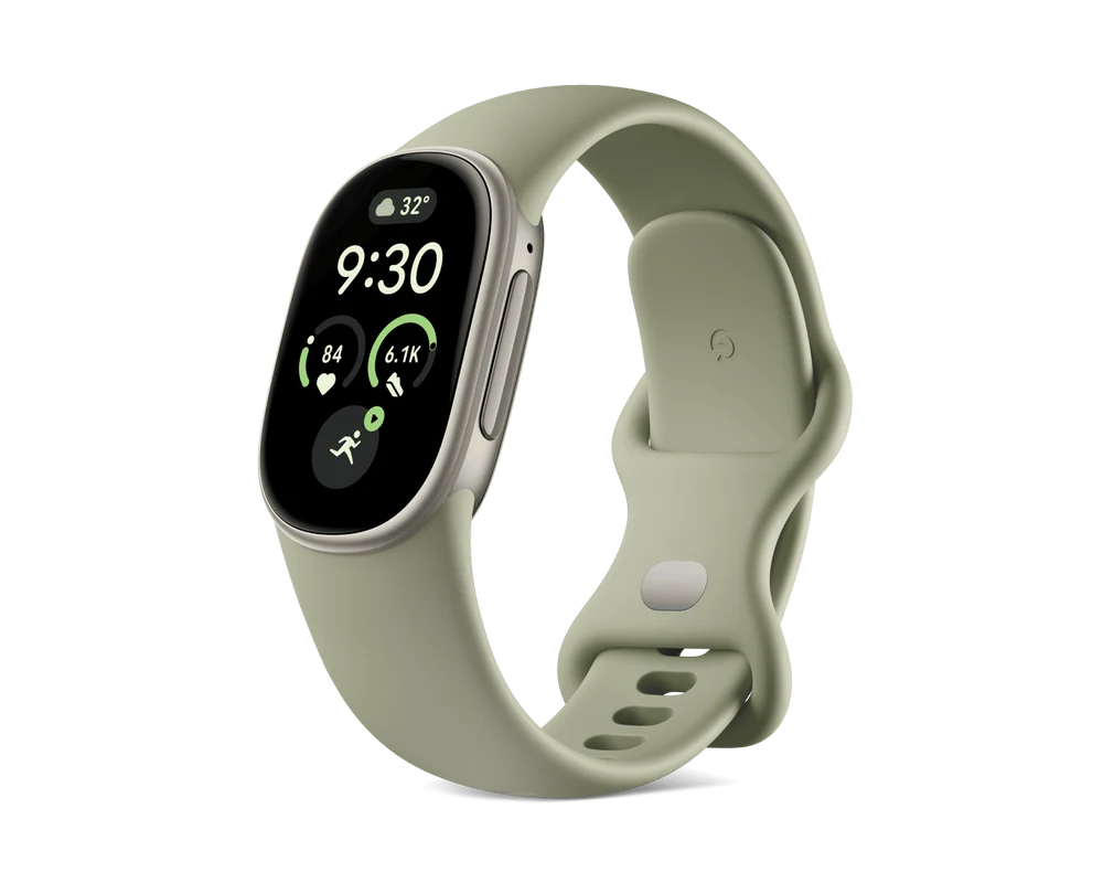 Google Fitbit Edge 'Satin Pyrite Aluminum Case / Olive Active Band'