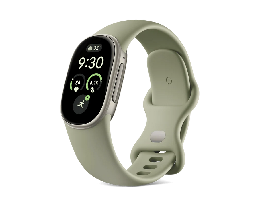 Google Fitbit Edge 'Satin Pyrite Aluminum Case / Olive Active Band'
