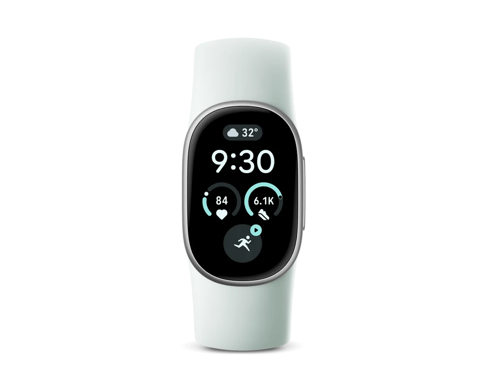 Google Fitbit Edge 'Satin Silver Aluminum Case / Fog Active Band'
