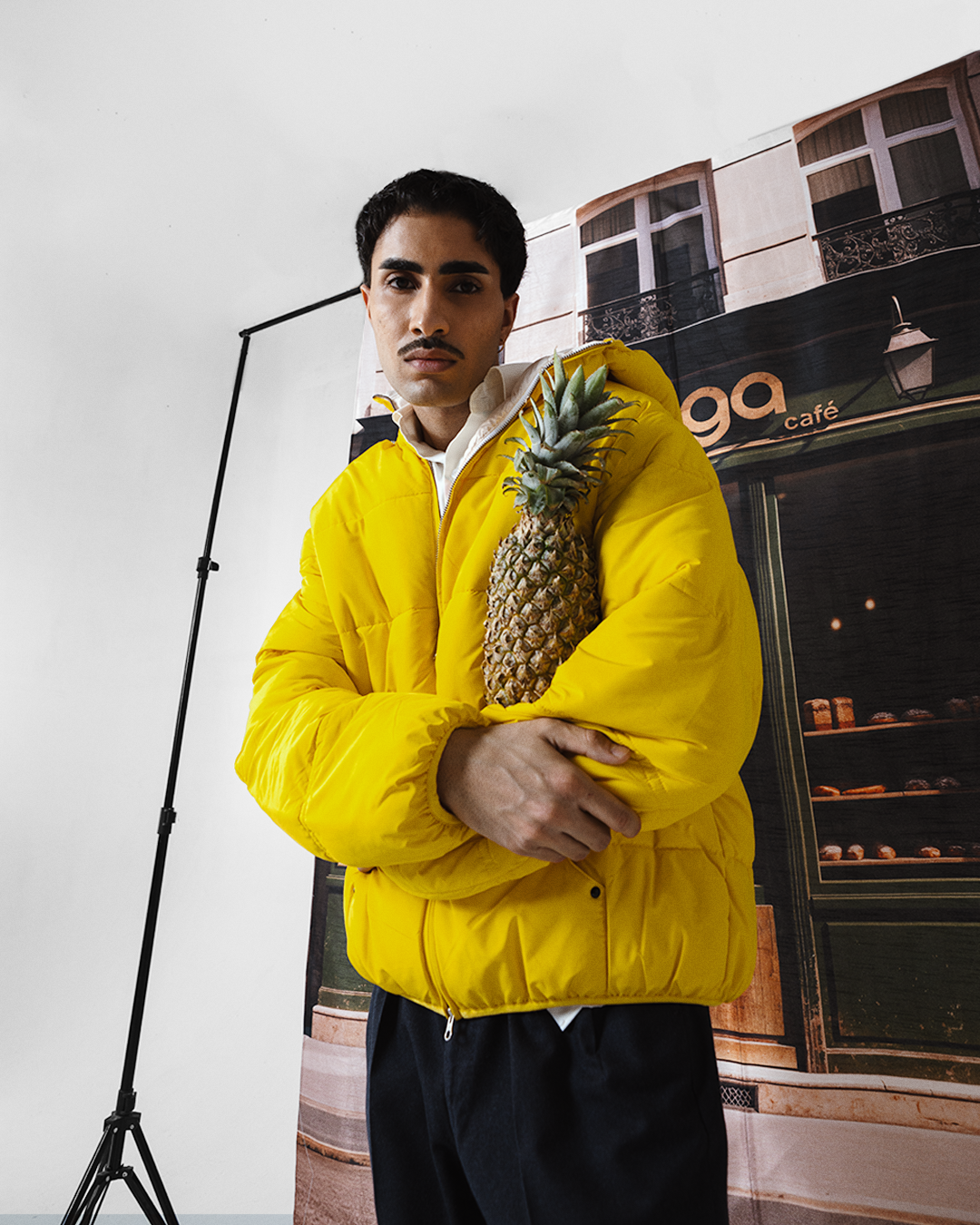 Puffer Jacket Full Sleeves in Yellow